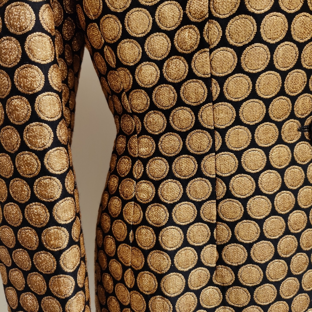 GIVENCHY NOUVELLE BOUTIQUE Gold Metallic Circle Jacket and skirt set - Picture 4 of 10